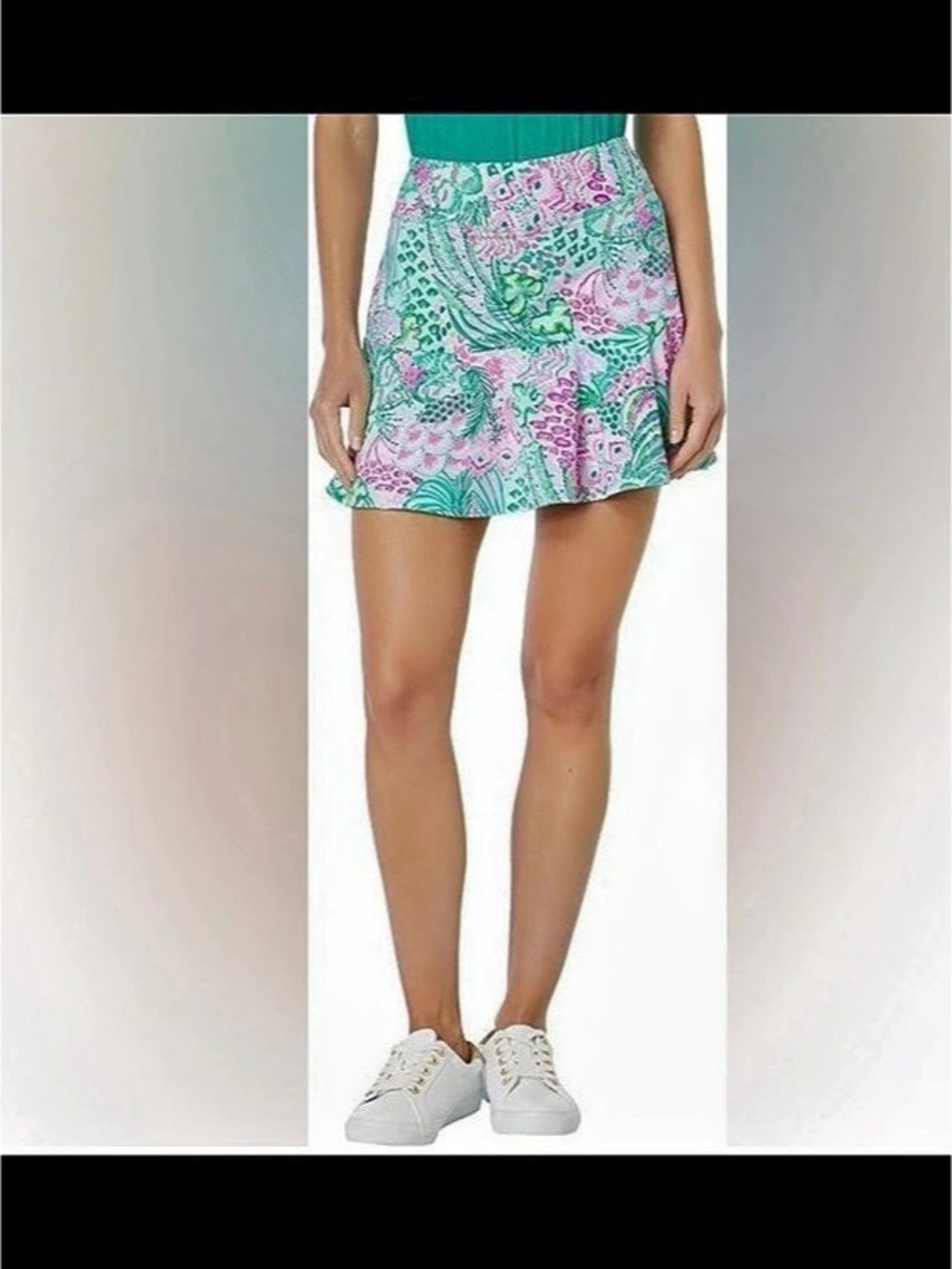 Lilly Pulitzer Floral Skort in Pink & Green M